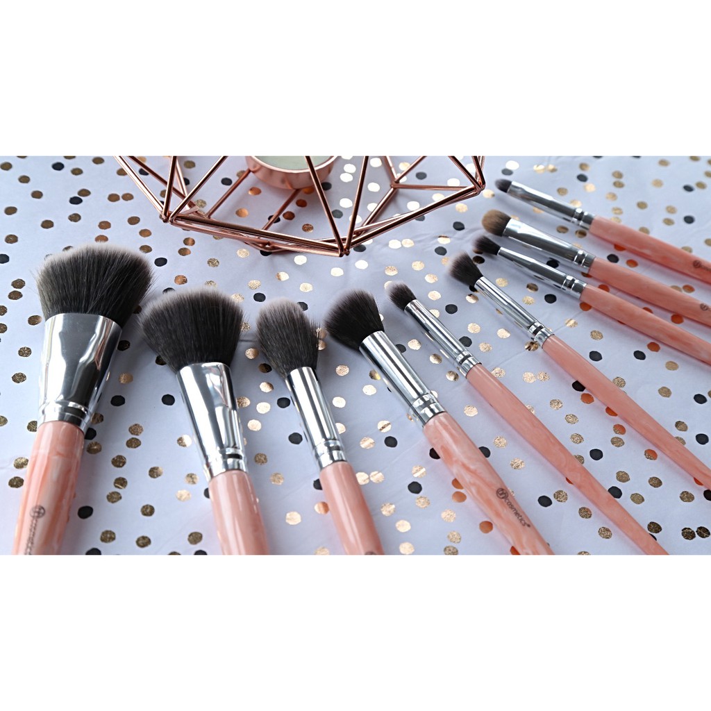 Bộ cọ BH Cosmetics Rose Quartz - 9 Piece Brush Set | BigBuy360 - bigbuy360.vn