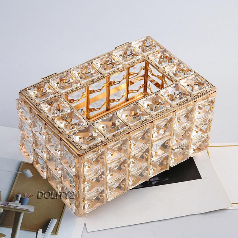 Vỏ Bọc Hộp Đựng Khăn Giấy Đính Pha Lê Trang Nhã Dành Cho Phòng Ngủ / Phòng Khách