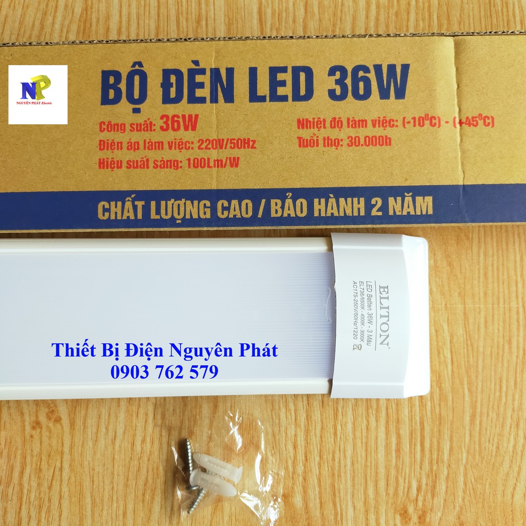 [ELITON] Tuýp LED Bán Nguyệt 1.2m 36w Đổi Màu (Trắng/Vàng/Trung Tính) - Hàng Cao Cấp