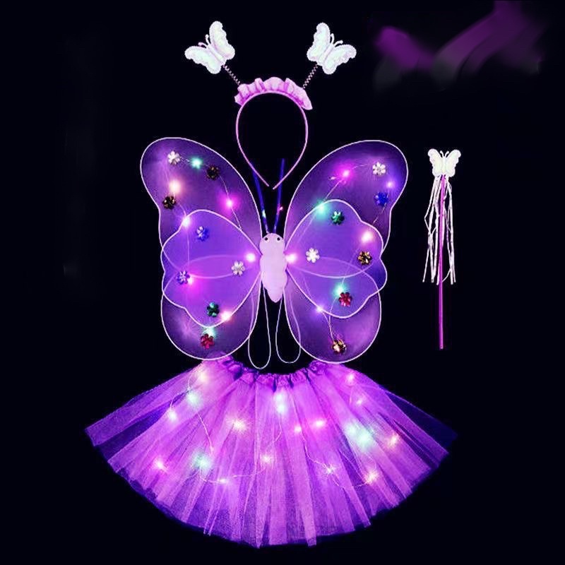 Bộ trang phục trung thu có đèn cho bé gái