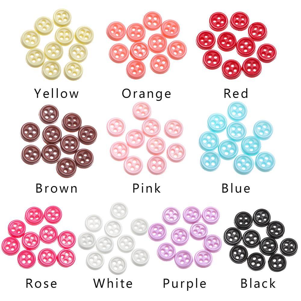 CLEVER Set 10 / 20 / 50 Nút Tròn 4 Lỗ Cho Búp Bê