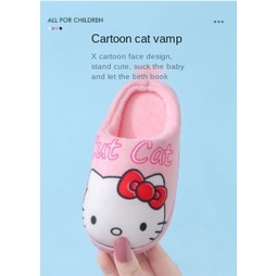 Dép Cotton đi trong nhà đế dày chống trượt họa tiết hoạt hình dễ thương cho bé