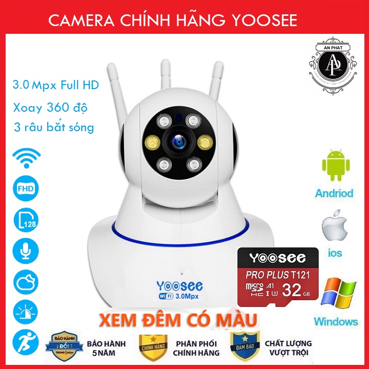 Camera Yoosee Xoay 360 - Full HD 1080P, Có Kèm Thẻ Nhớ 32GB | BigBuy360 - bigbuy360.vn