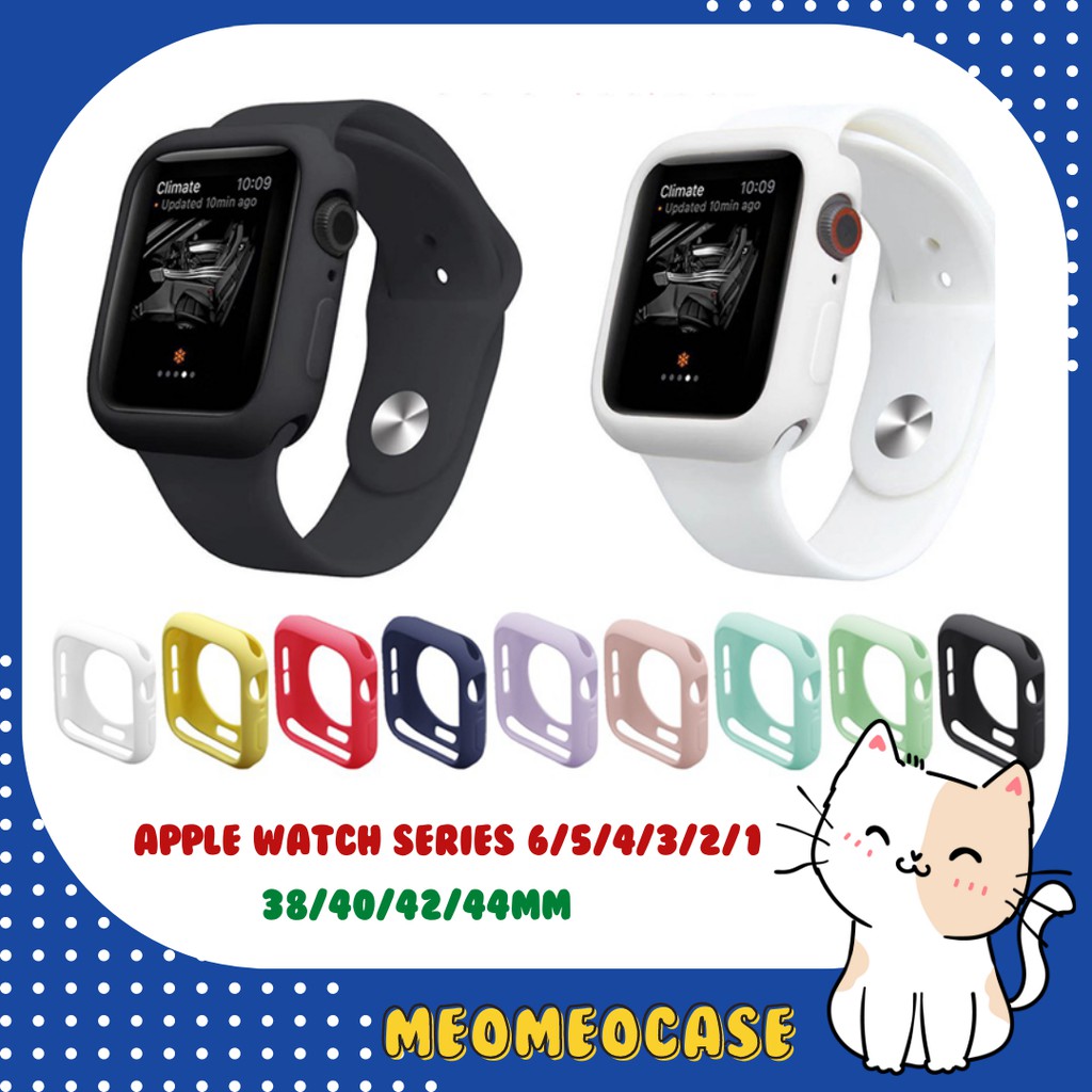 Ốp silicon bảo vệ đồng hồ apple watch iWatch series 6/5/4/3/2/1 – 38mm 40mm 42mm 44mm chống va đập, trầy xước viền