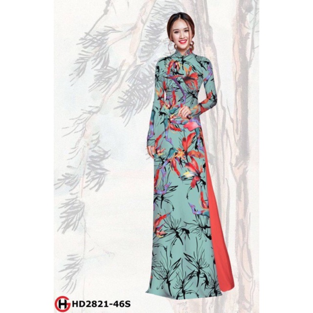 Vải áo dài hoa thiên điểu