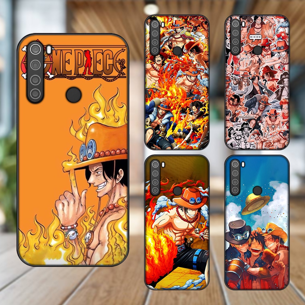 Ốp lưng Xiaomi Redmi Note 8 viền đen in hình Ace One Piece