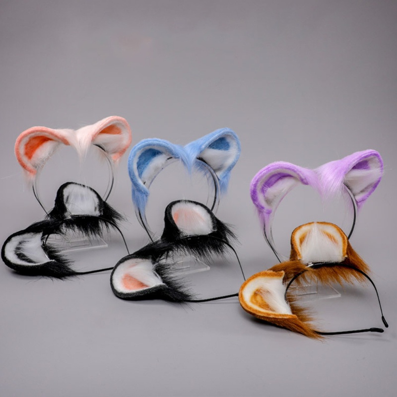 Băng Đô Tai Chuột Hamster Lông Giả Nhiều Màu Dễ Thương