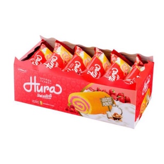 bánh bông lan cuộn kem Hura Dâu 180gr .
