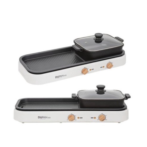 Nồi lẩu nướng Dupan 2in1 model 2022, bếp lẩu nướng, công suất 2200W