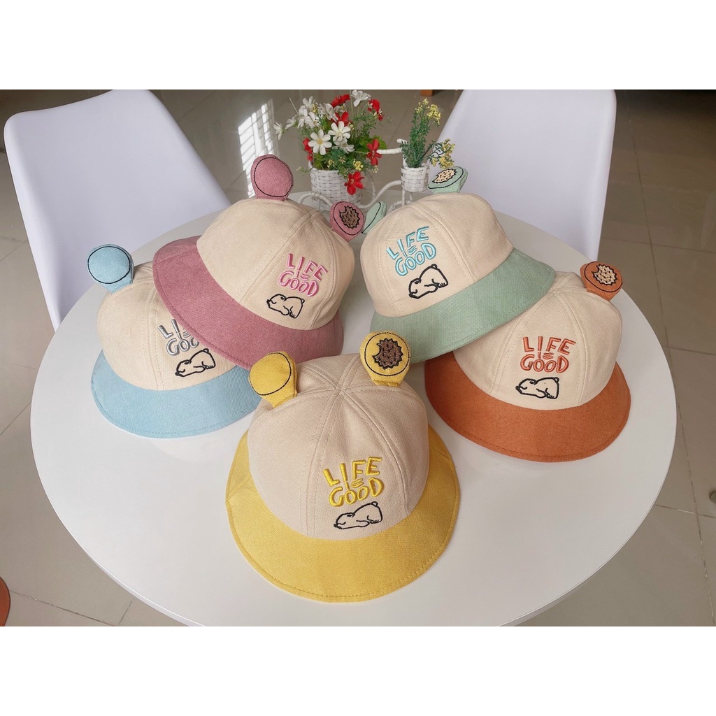Nón cho bé (2 tuổi - 4 tuổi), mũ trẻ em LIFE GOOD vải Nhung mềm êm (Ảnh thật)