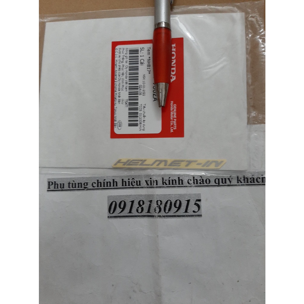 Tem helmel in honda tem sườn honda