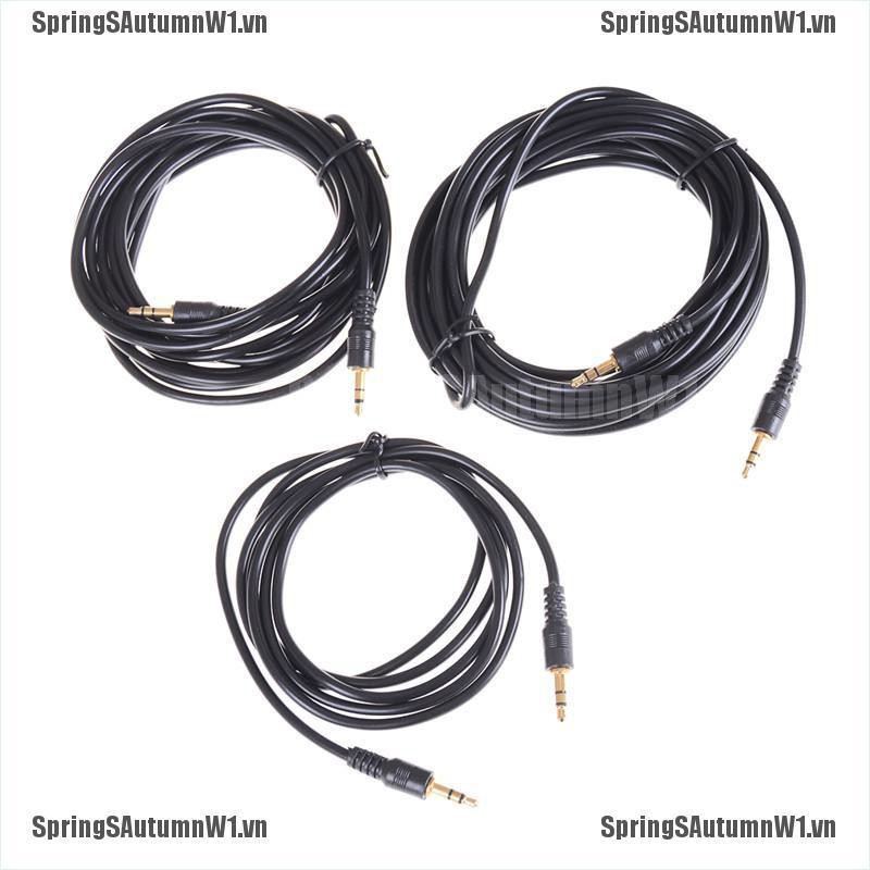 [Spring] 1.5/3/5M 3.5mm Male to 3.5mm Jack Male AUX Audio Stereo Headphone Cable [VN]