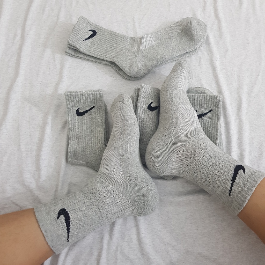 Tất thể thao Nike cao cổ White/Black/Gray SX7676-100