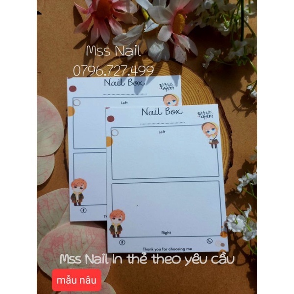 Bìa nail, thẻ nail box, bìa nail box, tag nail box, bìa đựng móng tay