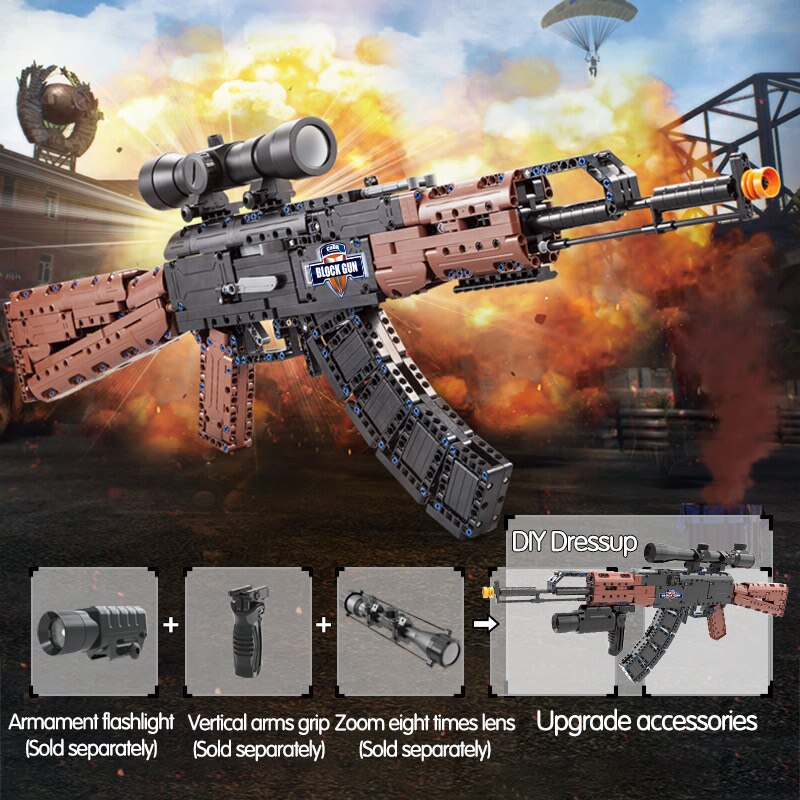 Đồ chơi Lắp ráp Mô hình Cada C61009 SWAT Military WW2 Weapon AK47
