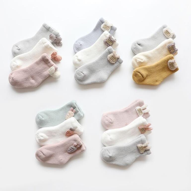 Set 3 đôi tất trẻ em 100% cottons, hàng chính hãng xuất Nhật. mẫu ren mỏng hơn