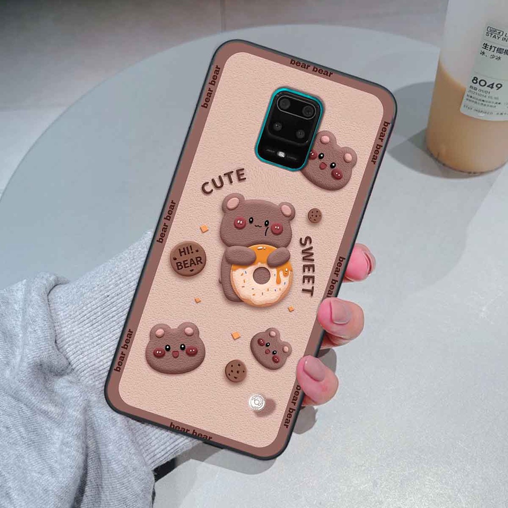 Ốp Xiaomi Redmi Note 9 / Note9s / Note 9 Pro bear brick, gấu đáng yêu, dễ thương