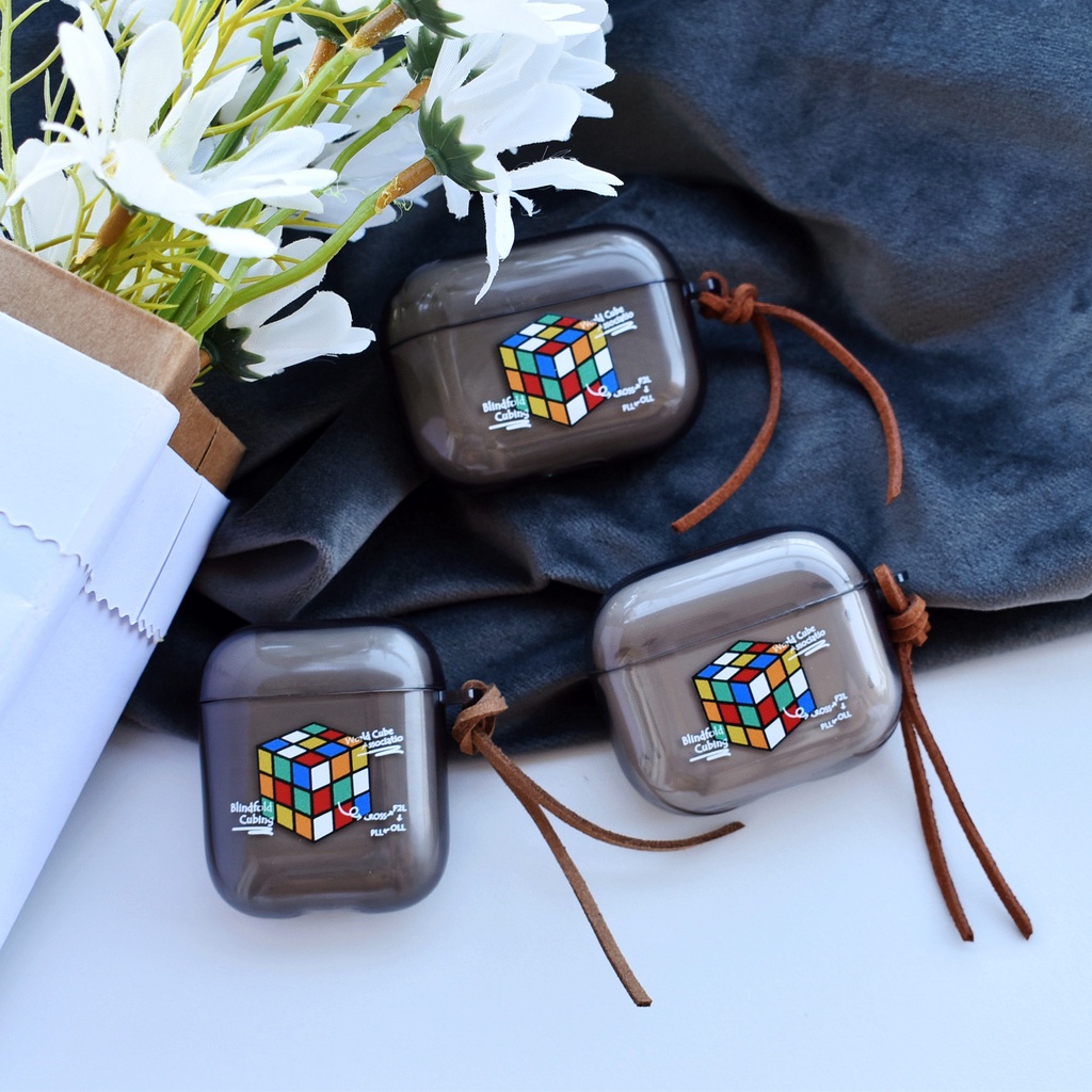 Vỏ Bảo Vệ Hộp Sạc Tai Nghe Bluetooth Không Dây AirPods 1 2 pro 3 2021 gen3 pro 2 2022 Bằng Tpu Mềm Họa Tiết Khối Rubik Sáng Tạo