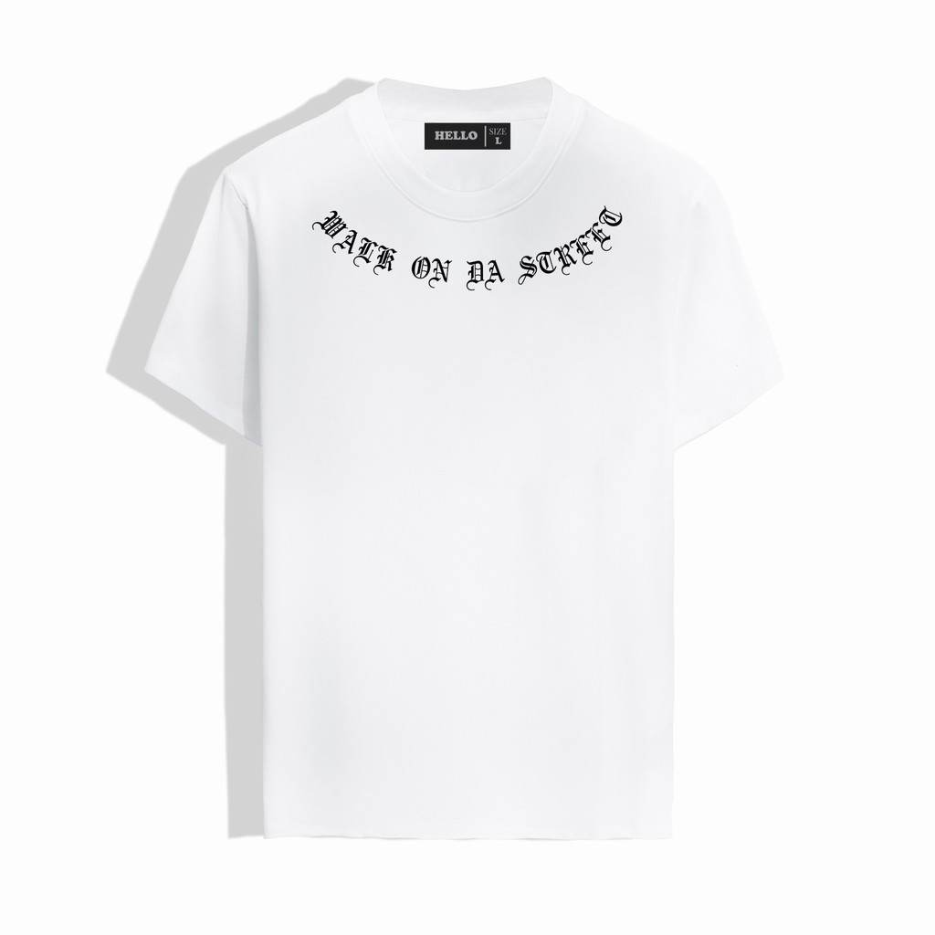 [Áo phông unisex nam nữ] Áo thun unisex form rộng chất cotton mát mịn thấm hút mồ hôi HELLO WALK ON DA STREET_Ap27 | BigBuy360 - bigbuy360.vn