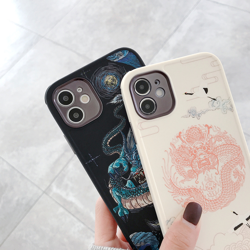 Ốp điện thoại tpu mềm in hình rồng 3d bảo vệ toàn diện thích hợp cho iPhone 14 13 12 11Pro Max Xs Max XR 8Plus