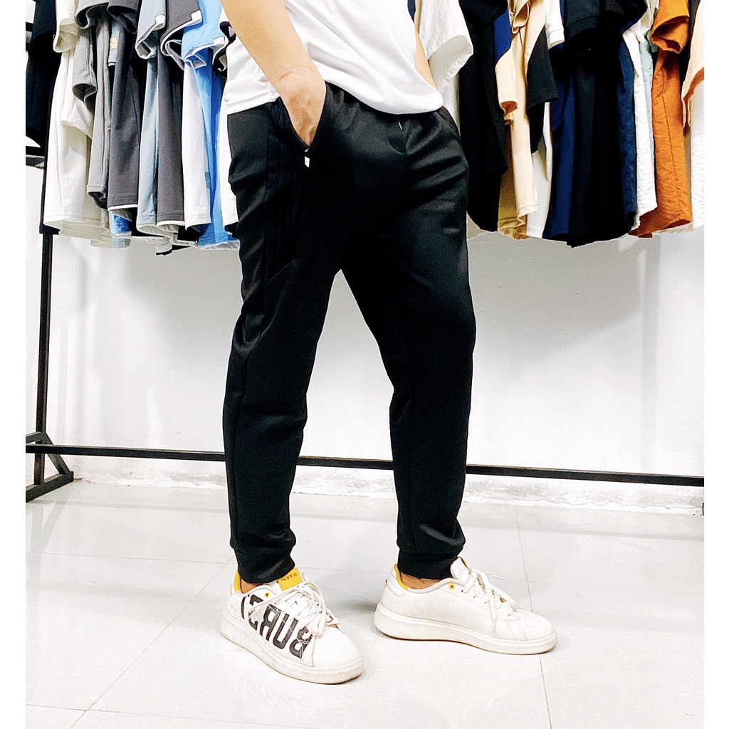 Quần jogger thể thao bo gấu unisex phong cách ulzzang ,Quần 3 Sọc nam Hot Trend 2022