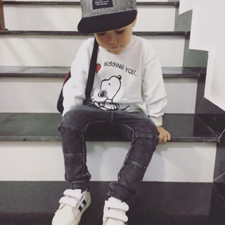 Áo nỉ zr hình chó snoopy - bt bg mặc ok