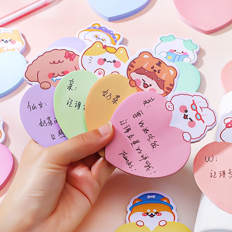 Set 30 Tờ Giấy Ghi Chú Họa Tiết Hoạt Hình Xinh Xắn