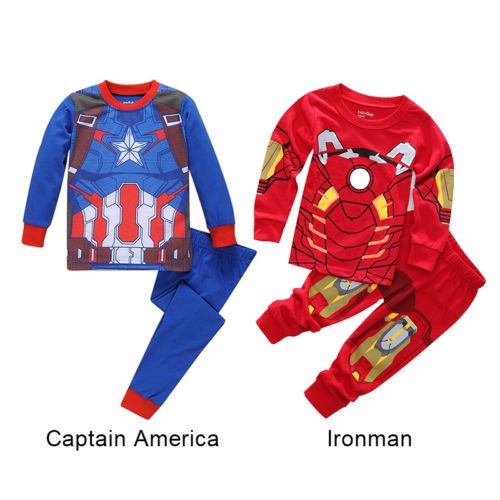 Set áo thun + quần dài phong cách Captain America cho bé trai