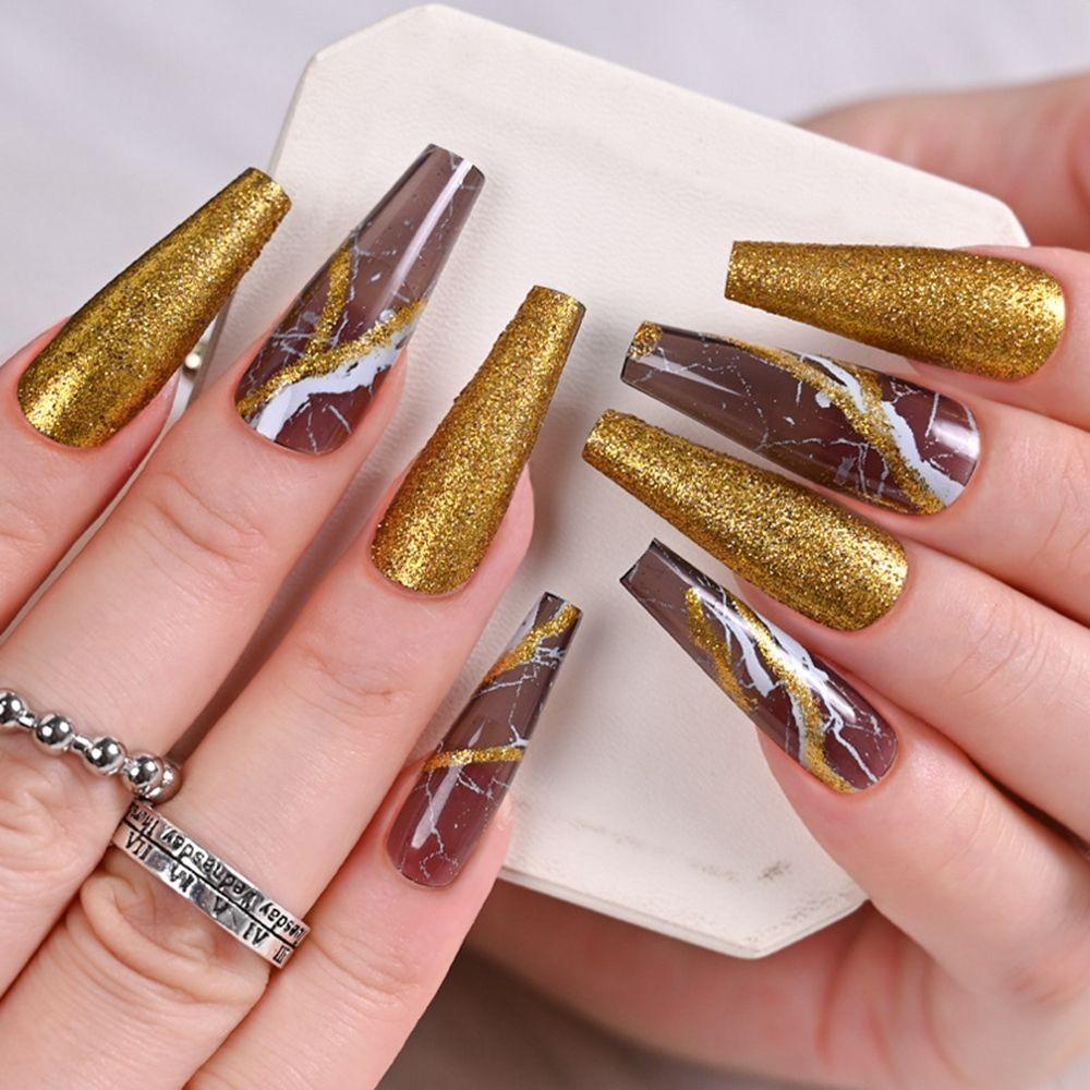 Hộp 24 Thẻ Bài ESPO Độc Đáo Thú Vị|Móng Tay Giả Che Phủ Toàn Diện Kiểu Pháp