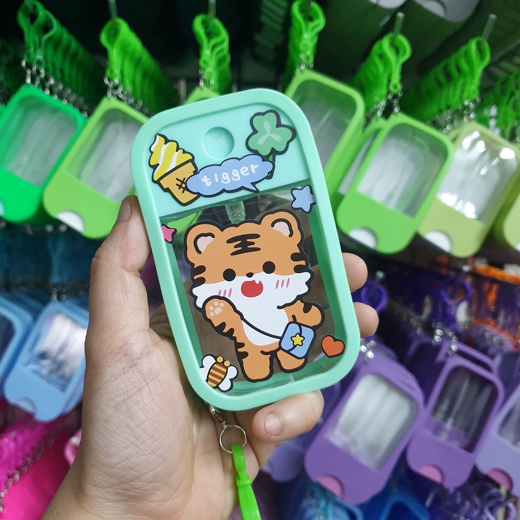 Bình xịt mỹ phẩm chiết nước hoa nước rửa tay chai xịt cồn phun sương mini  50ml nắp vặn treo móc khóa balo túi xách