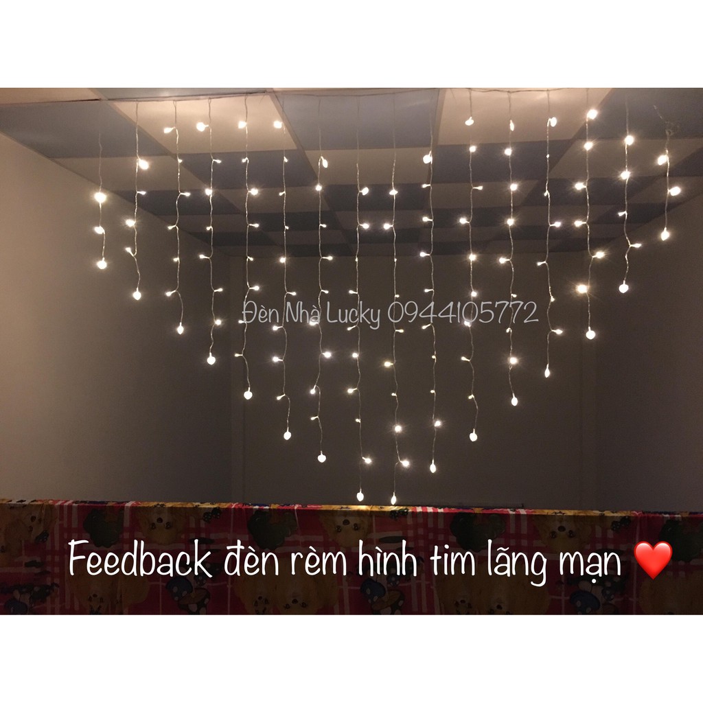 Đèn rèm hình trái tim màu tím mộng mơ độc đáo cho các nàng ✨✨