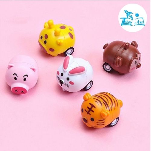 Ôtô đồ chơi mini động vật nhỏ chạy bằng dây cót - Đồ chơi xe mô hình ôtô cho bé