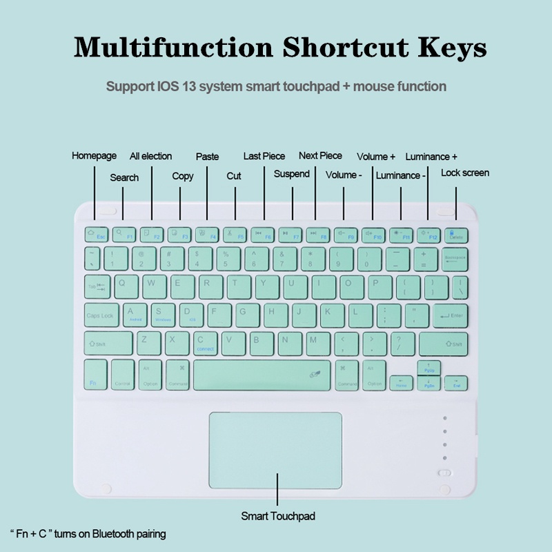 Ốp máy tính bảng tích hợp bàn phím cho Apple iPad Air 2/3/4 10.2 iPad 7th 8th Generation 9.7 iPad 5th 6th Generation iPad Pro9.7 Pro10.5 Pro11