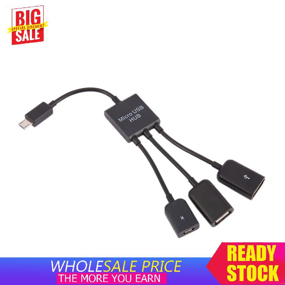 Cáp Chia Cổng Micro Usb 2.0 3 Trong 1