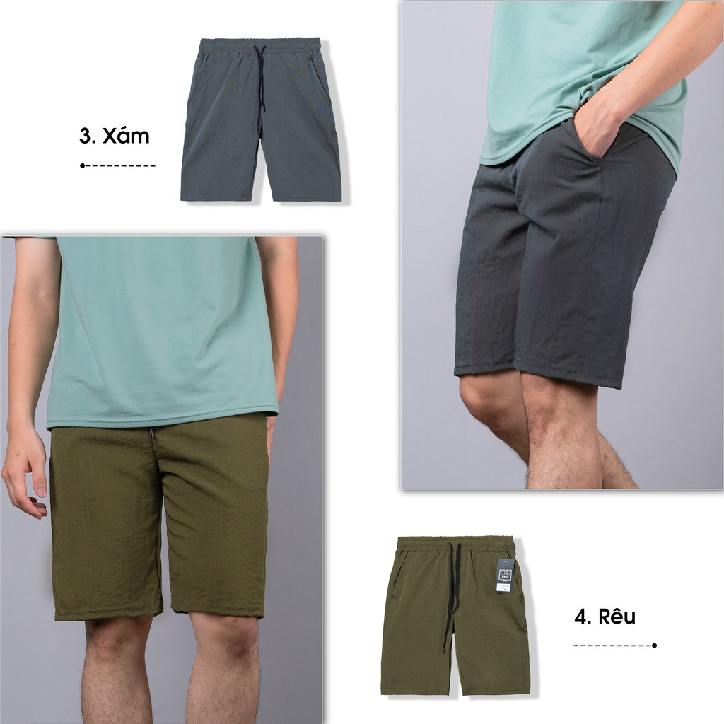 Quần đùi nam THE 1992 vải đũi Quần short nam LINEN