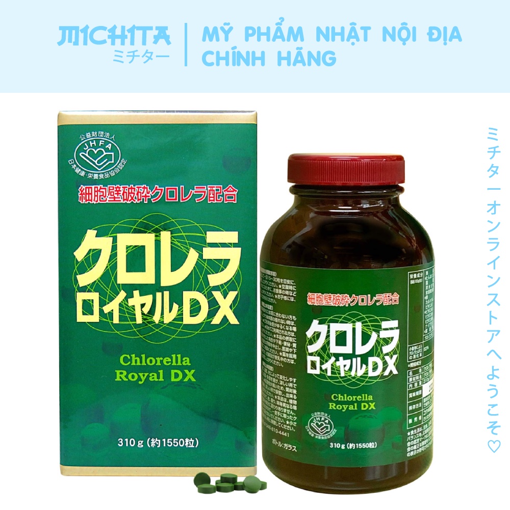 Tảo lục hoàng gia Chlorella Royal DX - Nhật Bản 1550 viên