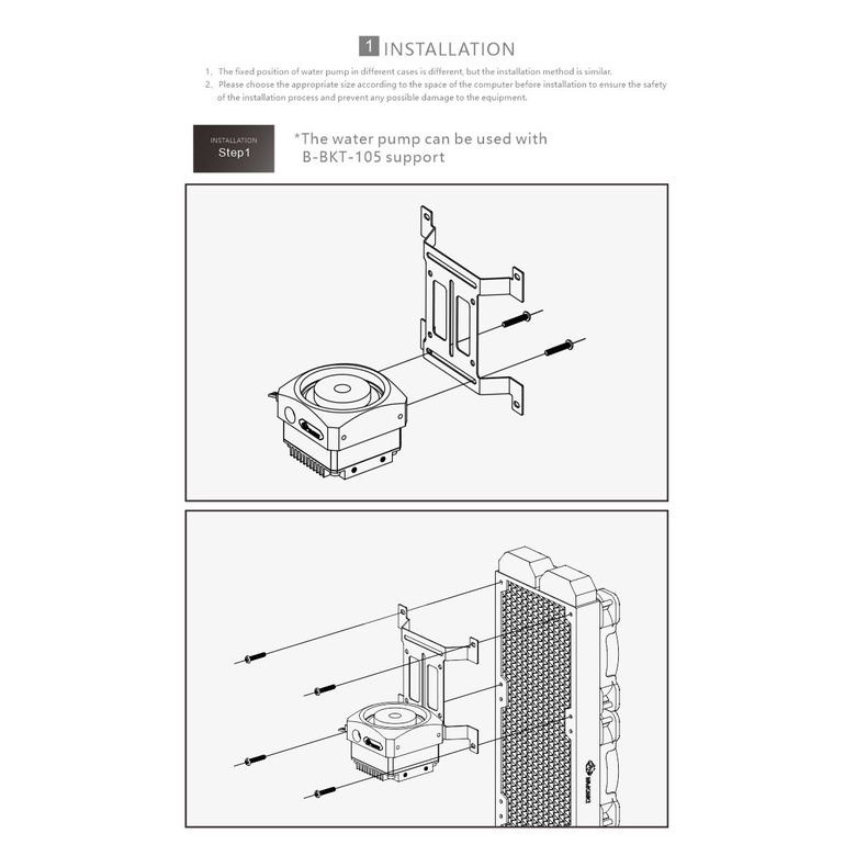 Bộ Máy Bơm Tốc Độ Cao Bykski DDC CP-PA-X 10W Tốc Độ Cao 3M 300L / H Max 3000rpm 60mm