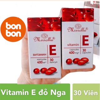 Vitamin E Đỏ Nga Hàm Lượng 400mg MIRROLLA lọ 30V