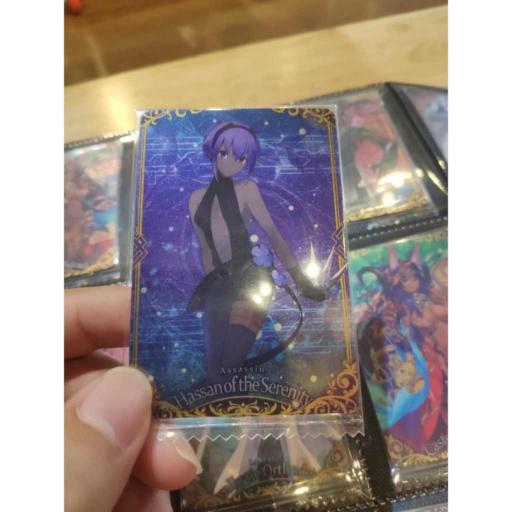 Thẻ bài sưu tầm bánh xốp Fate Grand Order FGO Hassan of the serenity R - Rare - Tặng bọc bài nhựa bảo quản