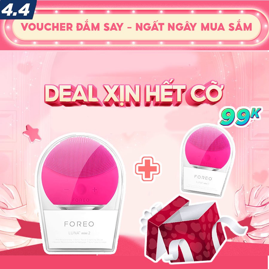 [𝐌𝐮𝐚 𝐤è𝐦 𝐫ẻ 𝐡ơ𝐧] - Máy rửa mặt Foreo Luna Mini cao cấp - LỖI 1 đổi 1 [bảo hành 6 tháng]