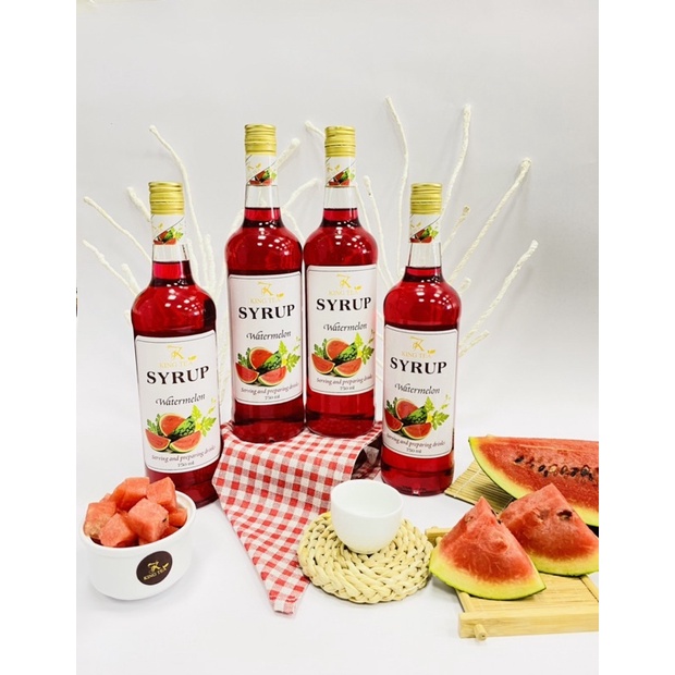 SIRO DƯA HẤU Pha Chế( Syrup WATERMELON) KINGTEA.XT chai 800ml