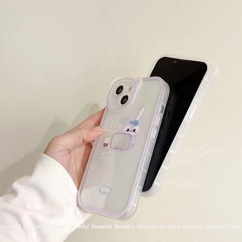 Ốp Điện Thoại Tpu Dẻo In Hình Tai Gấu Snoopy Màu Hồng Cho iPhone 14 13 12 11 Pro Max Xs Max Xr X 6 6s Plus