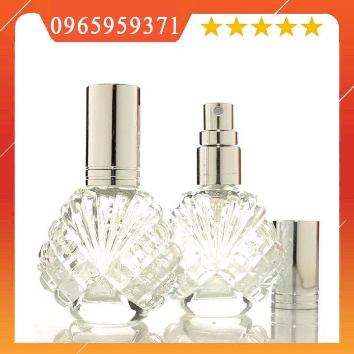 Chai chiết nước hoa thủy tinh nắp bạc 15ML Cao cấp