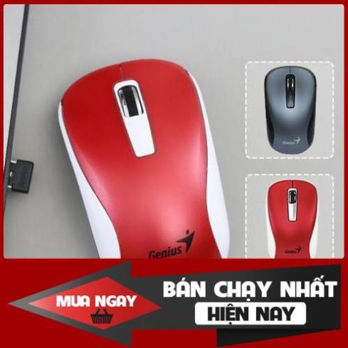 Chuột không dây Genius NX-7010 (màu đỏ/xanh ngọc) - Hàng chính hãng