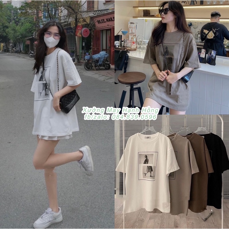 Áo phông nam/nữ nhung tuyết oversize siêu rộng, Áo phông tay lỡ | BigBuy360 - bigbuy360.vn