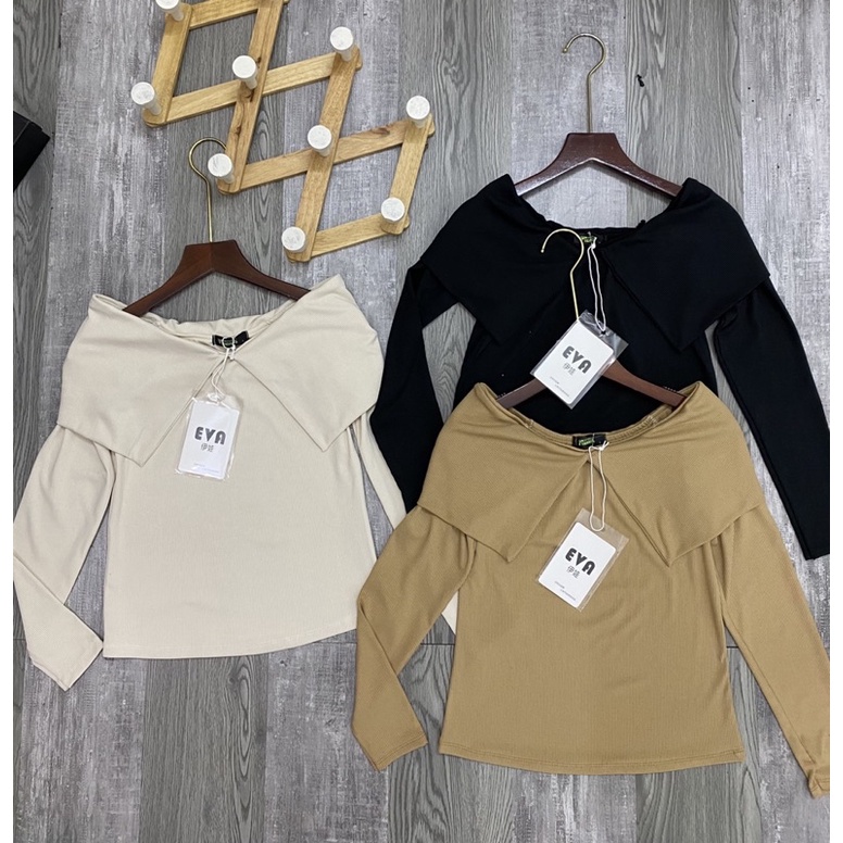 Áo Trễ Vai Len Tăm Ảnh Thật Y Hình | BigBuy360 - bigbuy360.vn