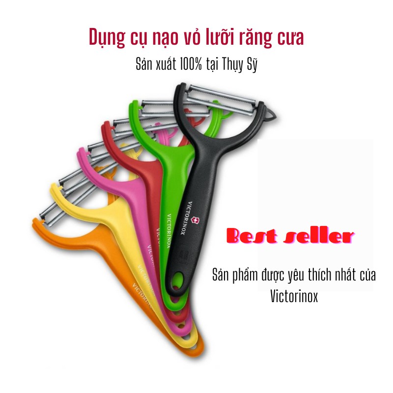 [Thụy Sĩ] Dụng Cụ Gọt Củ Quả Siêu Sắc Victorinox Cán Nhựa Nhiều Màu