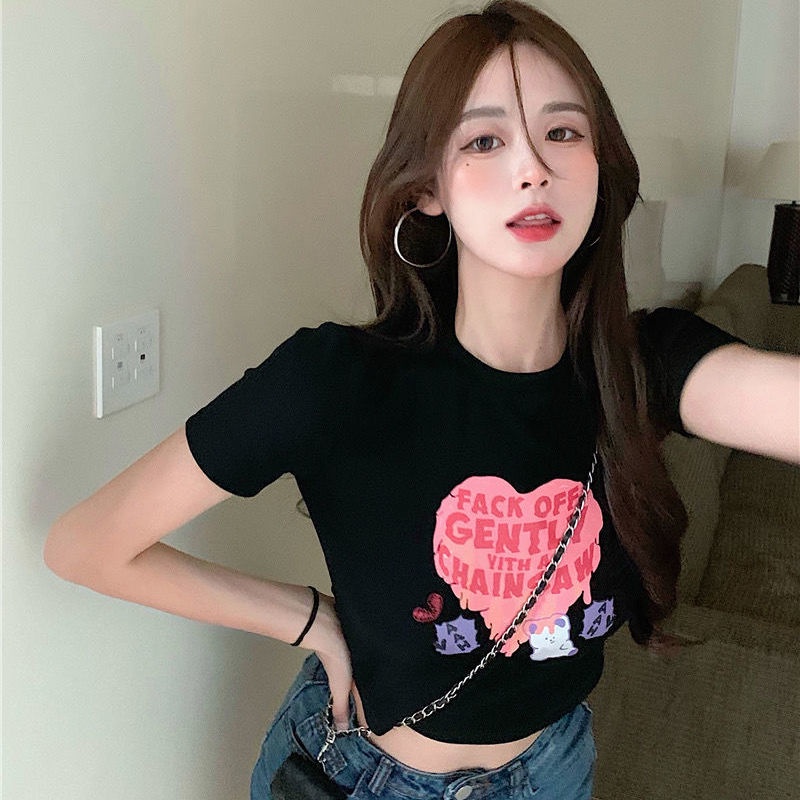 Áo thun COZOKC tay ngắn dáng ôm thời trang cho nữ