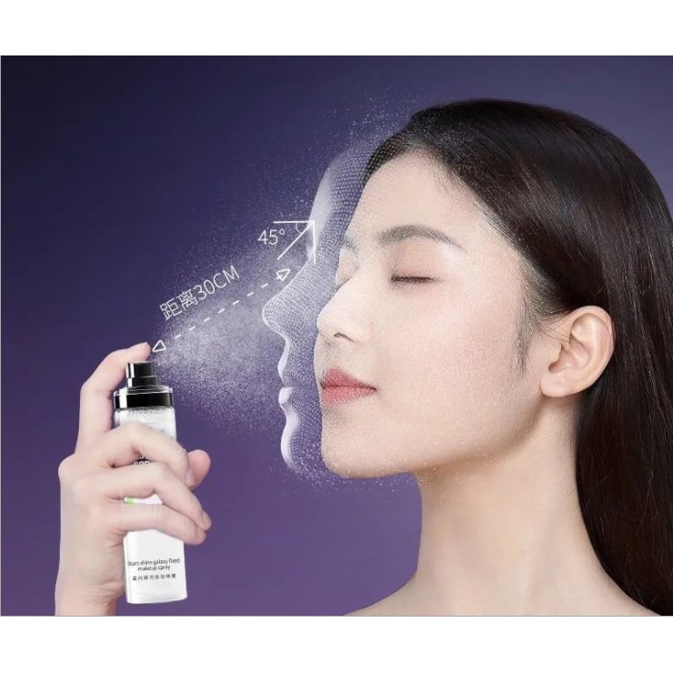 Xịt Nhũ Khóa Trang Điểm-Chai xịt khóa lớp nền giữ lớp trang điểm lâu trôi hiệu quả Star Flash Make Up Spray 8 Hours Wear | BigBuy360 - bigbuy360.vn