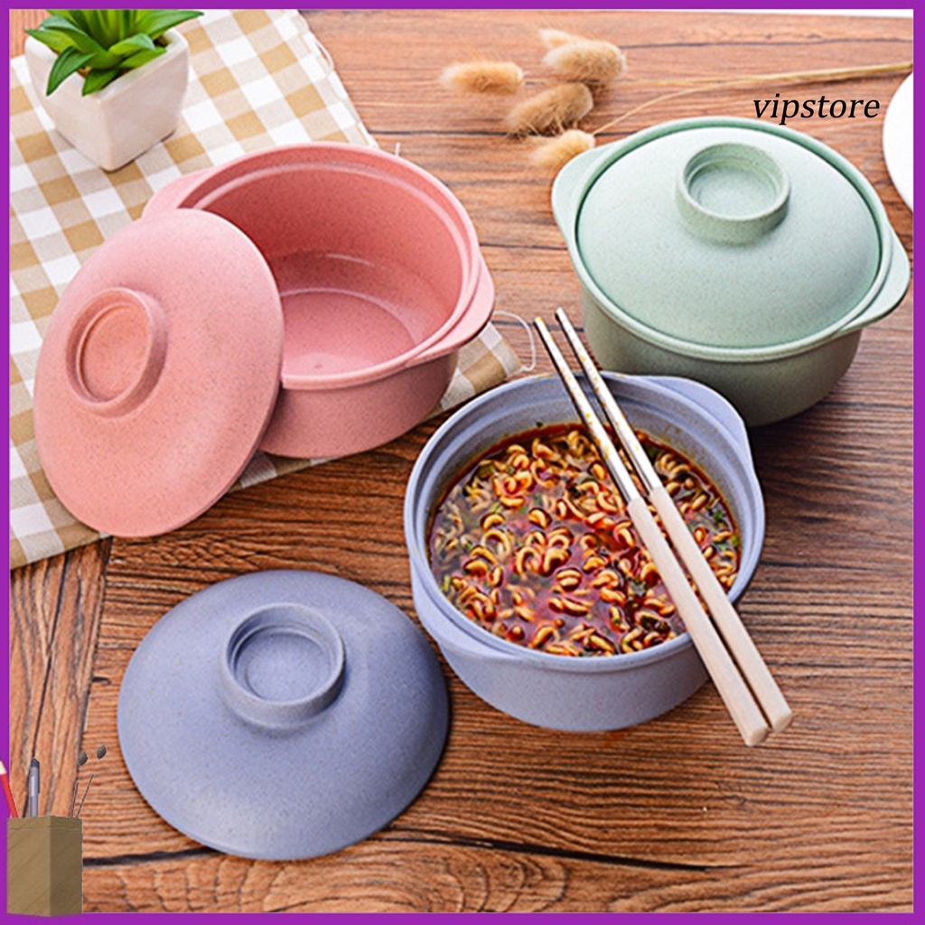 Tô Có Nắp Chất Liệu Lúa Mạch Chống Mài Mòn Để Ăn Ngũ Cốc